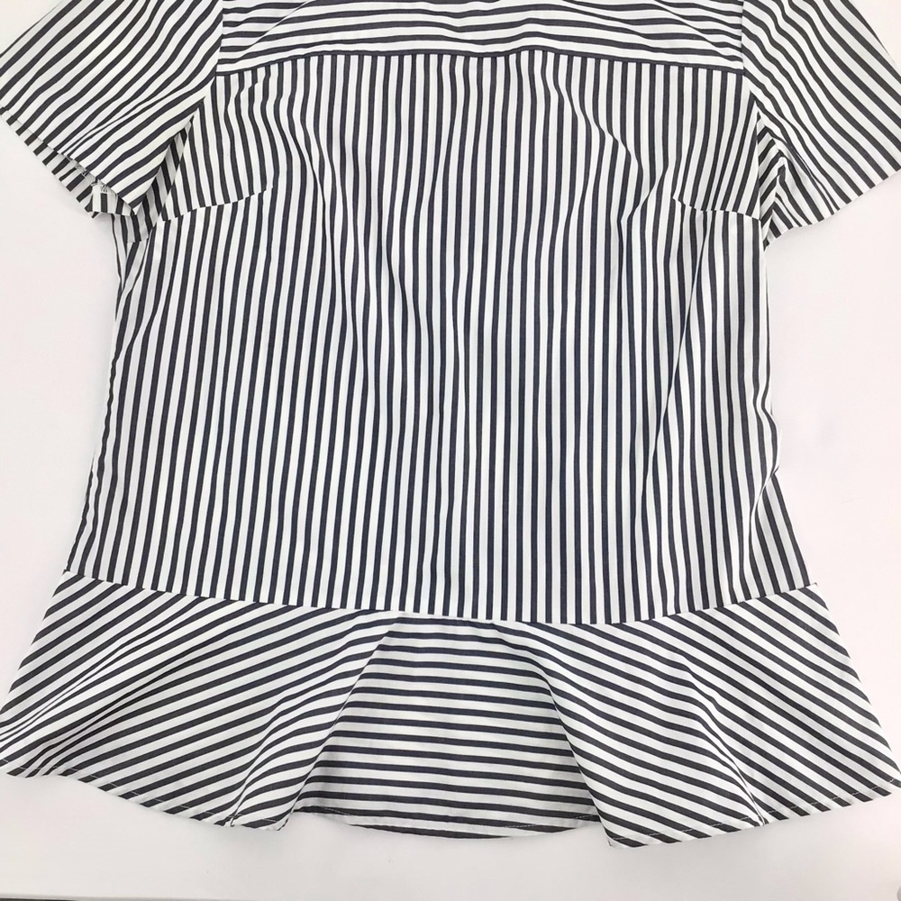 Banana Republic | Short Sleeve Stripe Peplum Crew Top Size Small - Picture 10 of 14